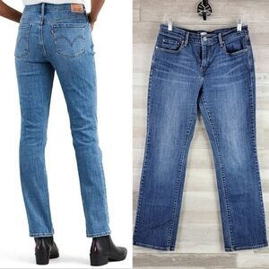 Levi's 505 Straight Fit Mid Rise Jeans Women's Size 8